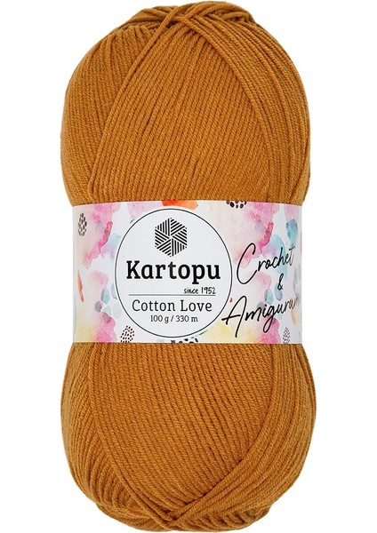 5 Adet Cotton Love Pamuklu El Örgü Ipi Amigurumi Ipi K355 Hardal