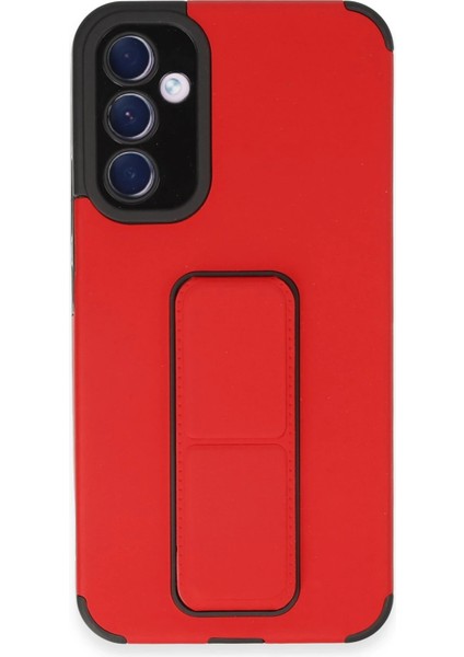 Samsung Galaxy A54 5g Kılıf Mega Standlı Silikon - Kırmızı Yktsn