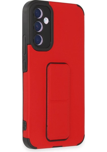 Samsung Galaxy A54 5g Kılıf Mega Standlı Silikon - Kırmızı Yktsn