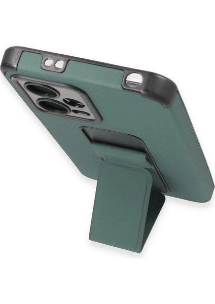 Xiaomi Poco X5 5g Kılıf Mega Standlı Silikon - Yeşil Yktsn