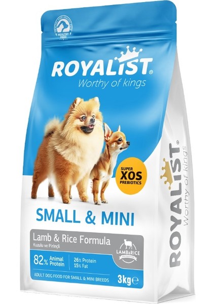 Küçük Irk Yetişkin Kuzulu & Pirinçli Köpek Maması 3 kg