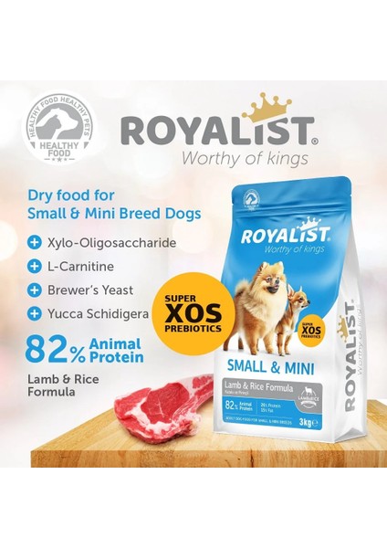 Küçük Irk Yetişkin Kuzulu & Pirinçli Köpek Maması 3 kg fiyatları