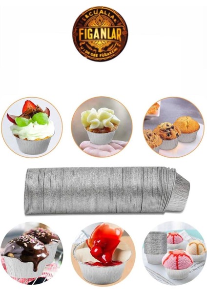 25'li Paket Alüminyum Muffin Kek ve Sufle Kapsülü Pratik Kullan At Sunum Kase fiyatları