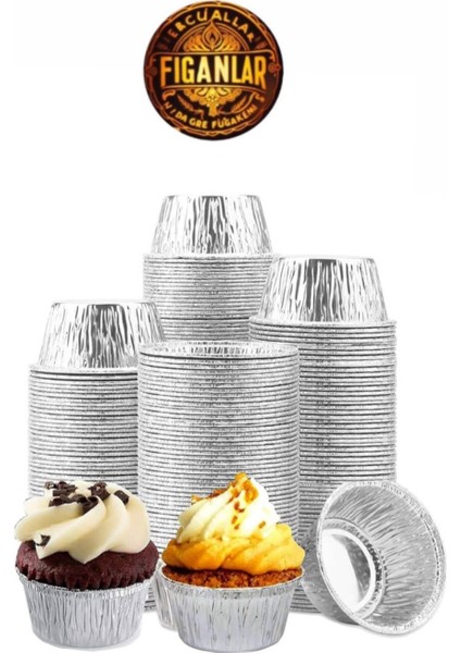 25'li Paket Alüminyum Muffin Kek ve Sufle Kapsülü Pratik Kullan At Sunum Kase modelleri