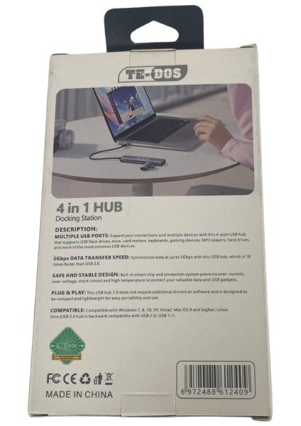 Type-C To USB Çoğaltıcı 4in1 Hub TD-H6102