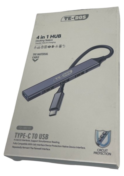Type-C To USB Çoğaltıcı 4in1 Hub TD-H6102