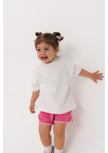 %100 Pamuk Oversize Bebek Çocuk T-Shirt