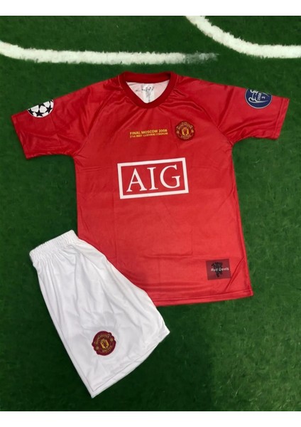 M/united Cristiano Ronaldo Moskova 2008 Sezonu Forması 4'lü Set Çorap-Bileklik Hediyeli SM11