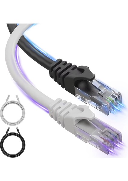 15 Metre, Ethernet Kablosu, Ağ Kablosu, Lan, Cat6, Modem Internet Kablosu, Gri,