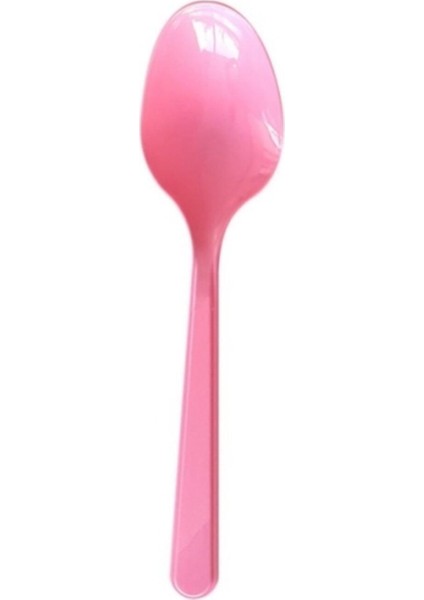 Pembe Kullan At Plastik Kaşık 25 Adet