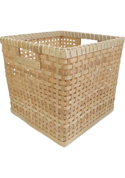 Dekoratif Bambu Çok Amaçlı Sepet Kare 30X30CM