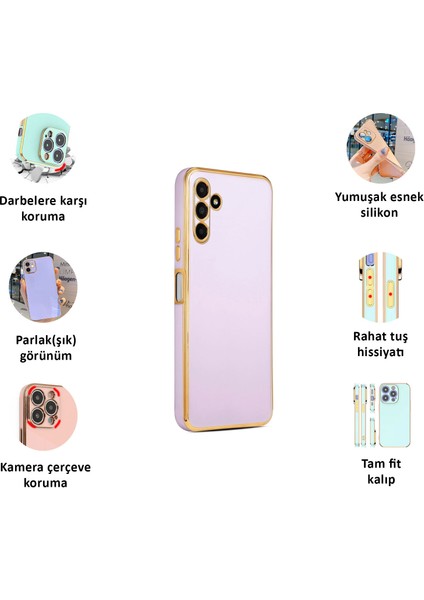 Samsung Galaxy A04S Kılıf Kenar Detaylı Yumuşak Parlak Silikon fiyatları
