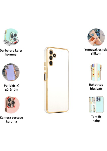 Samsung Galaxy A04S Kılıf Kenar Detaylı Yumuşak Parlak Silikon fiyatları