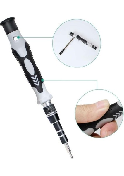 ® Hassas Tornavida Seti Bilgisayar Pc Telefon Onarım Aracı Seti Manyetik 115 In 1 Tornavida Seti