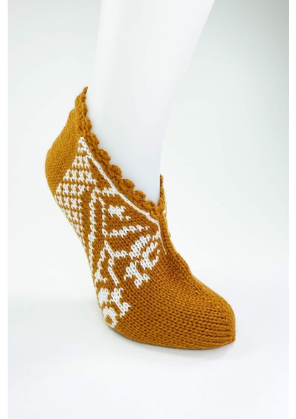 2 Çift El Örgüsü Kışlık Şık Kadın Yün Patik Set 7 modelleri