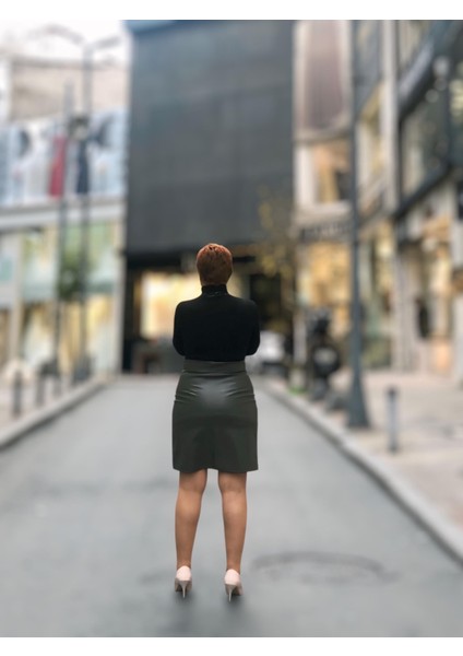 Fermuarlı Deri Mini Etek fırsatları