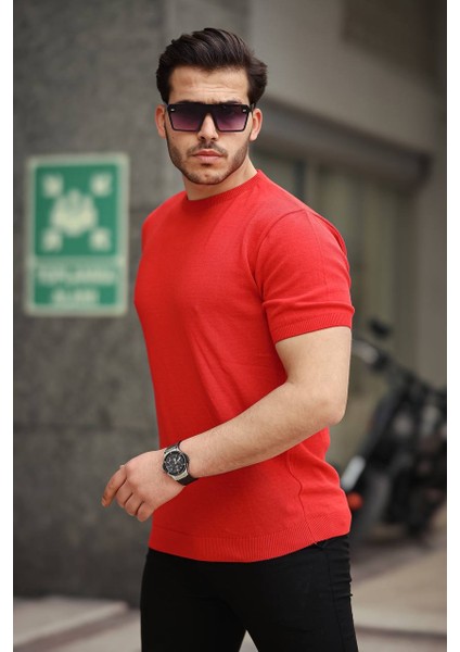 Tmb Düz Triko Tişört Kırmızı modelleri