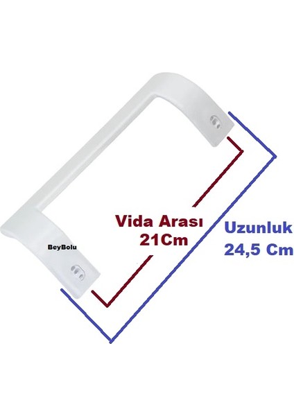 Arçelik Uyumlu 3021 N Buzdolabı Kapı Kolu Beyaz Renk Buzdolabı Kol 1 Adet fiyatları