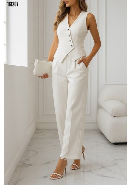 Kadın Yüksek Bel Geniş Paça Detaylı Cepli Ithal Krep Pantolon-Son Görsel Hediyemizdir. fiyatları