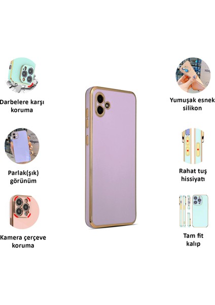 Samsung Galaxy A04 Kılıf Kenar Detaylı Yumuşak Parlak Silikon fiyatları