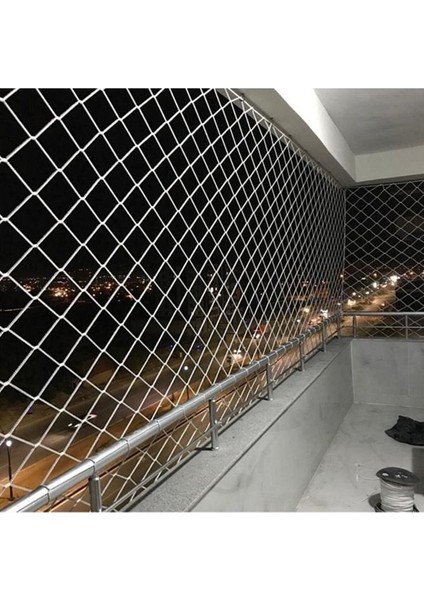 2,50 x 3 Metre Çocuk Güvenlik Filesi Kalınlık 3 mm Balkon Güvenlik Filesi Kedi Güvenlik Filesi File