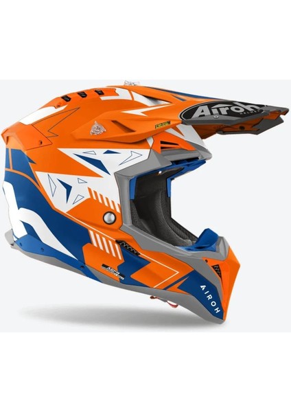Aıroh Avıator 3 Spın Orange Fluo Matt Kask