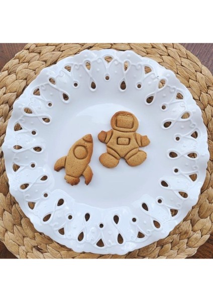 2'li Uzay Temalı Kurabiye Kalıbı