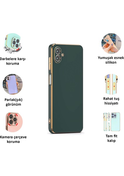 Samsung Galaxy A04 Kılıf Kenar Detaylı Yumuşak Parlak Silikon fiyatları