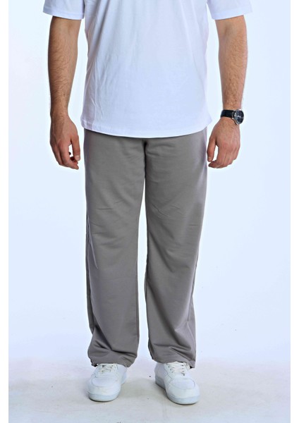 Düz Baggy Eşofman Koyu Gri