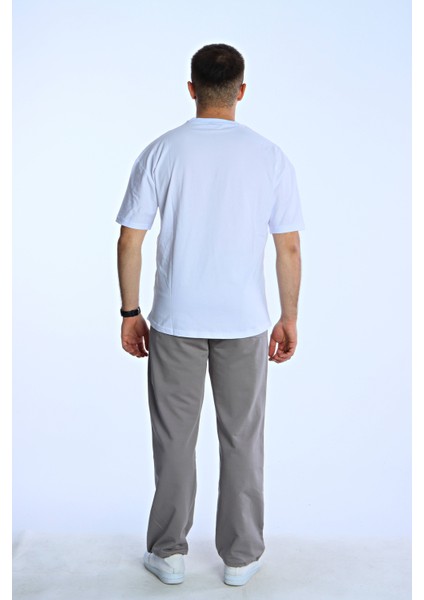 Düz Baggy Eşofman Koyu Gri