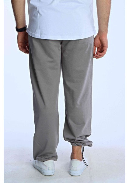 Düz Baggy Eşofman Koyu Gri