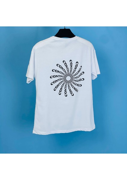 Countinuou Oversize Tişört Beyaz