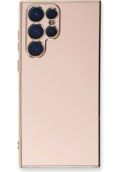 Samsung Galaxy S22 Ultra Kılıf Volet Silikon - Pembe Yktsn