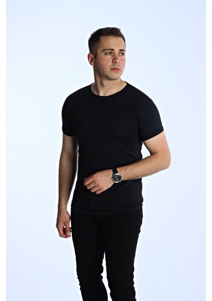 Eko Slimfit Basic Tişört Siyah