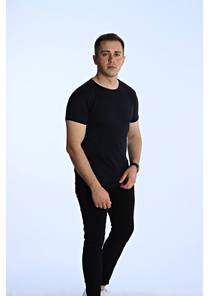Eko Slimfit Basic Tişört Siyah