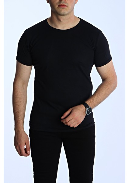 Eko Slimfit Basic Tişört Siyah