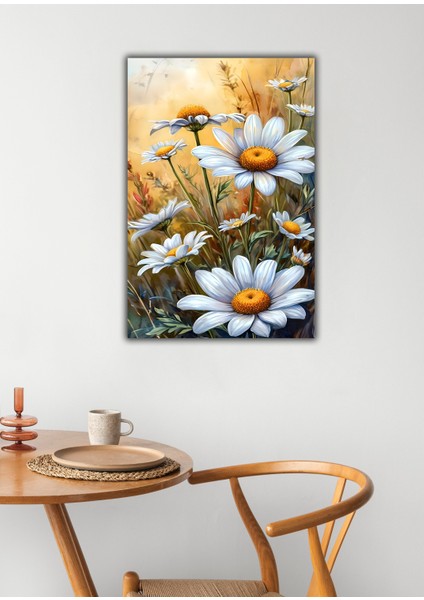 Dekoratif Papatyalar Kanvas Tablo fiyatları