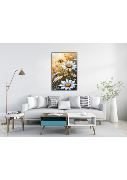 Dekoratif Papatyalar Kanvas Tablo modelleri