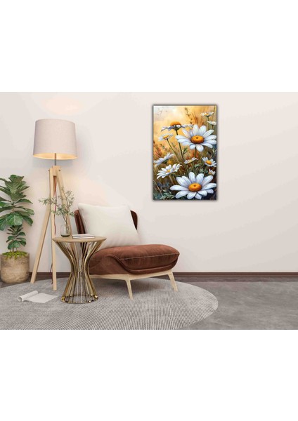Dekoratif Papatyalar Kanvas Tablo indirimleri