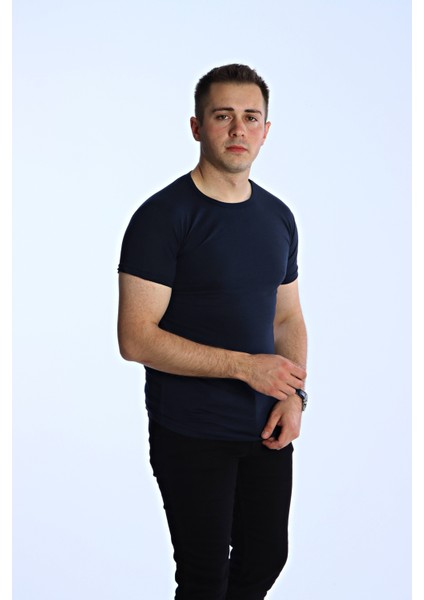 Eko Slimfit Basic Tişört Lacivert