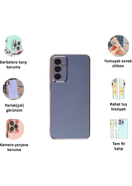 Samsung Galaxy A05S Kılıf Kenar Detaylı Yumuşak Parlak Silikon fiyatları