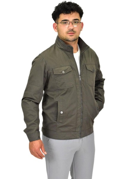 Erkek Mevsimlik Kanvas Spor Mont 8001 BGL-ST04369