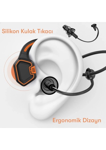 As9 Suya Dalı Bluetooth Kulaklık - Siyah Yktsn