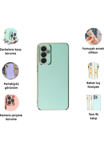 Samsung Galaxy A15 Kılıf Kenar Detaylı Yumuşak Parlak Silikon fiyatları