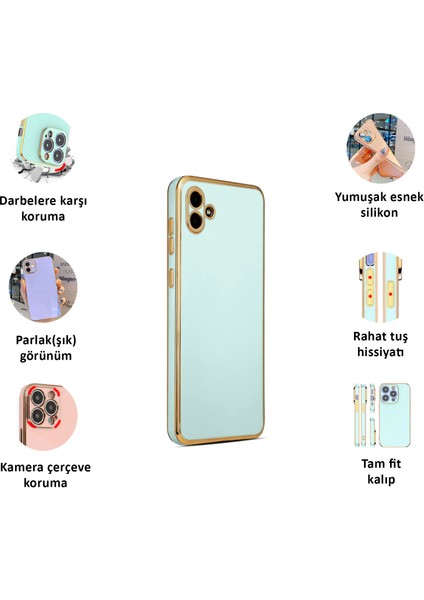 Samsung Galaxy A04 Kılıf Kenar Detaylı Yumuşak Parlak Silikon fiyatları