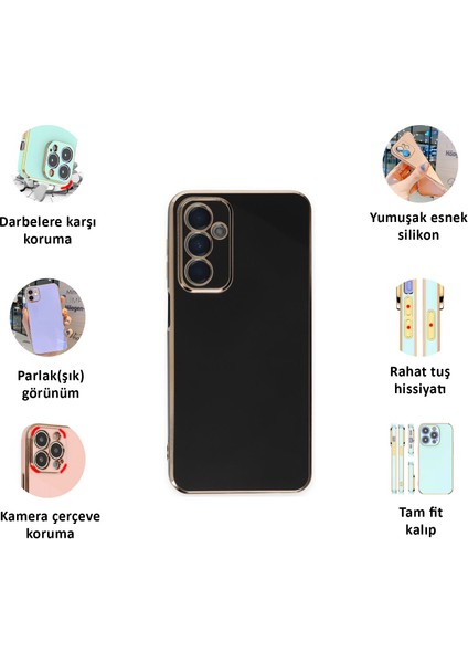 Samsung Galaxy A15 Kılıf Kenar Detaylı Yumuşak Parlak Silikon fiyatları
