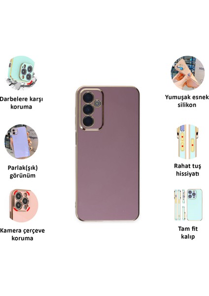 Samsung Galaxy A15 Kılıf Kenar Detaylı Yumuşak Parlak Silikon fiyatları