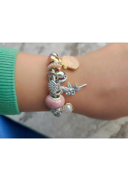 Pandora Charm Bileklik Çelik Silver | 316l Çelik - Kararmaz | Hediye Kadın