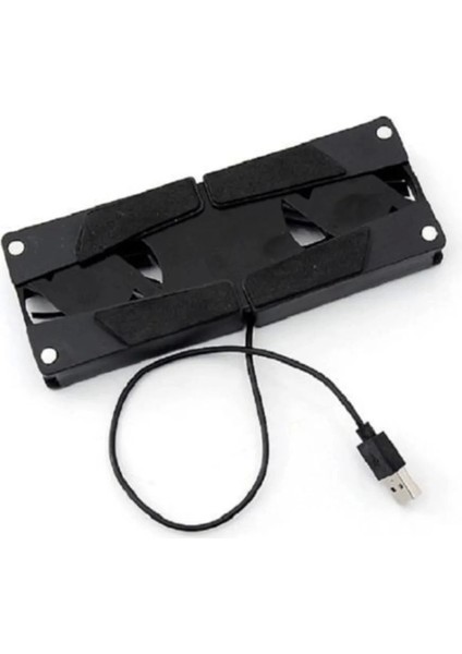 2 Fanlı Notebook Soğutucu Portatif Katlanabilir Laptop Soğutucu Fan Usbli Stand Bilgisayar Fanı (336336)