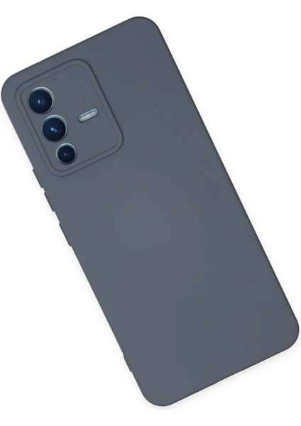 Vivo V23 5g Kılıf Nano Içi Kadife Silikon - Gri Yktsn